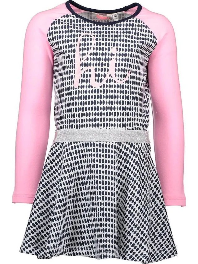 Bampidano Meisjes Jurk - navy allover