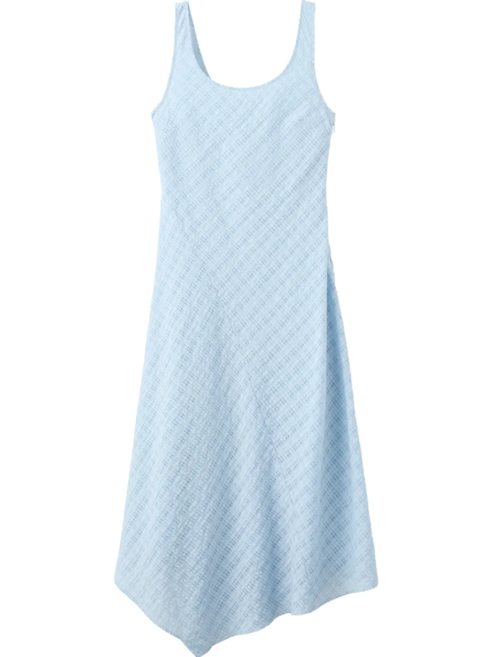 Mango geruite midi zomerjurk - lichtblauw, foto 2