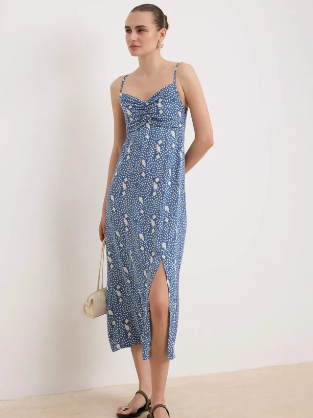 Trendyol TRENDYOLMİLLA Dames Meerkleurig Geometrisch patroon Maxi Mouwloos Recht Jurken Veelkleurig