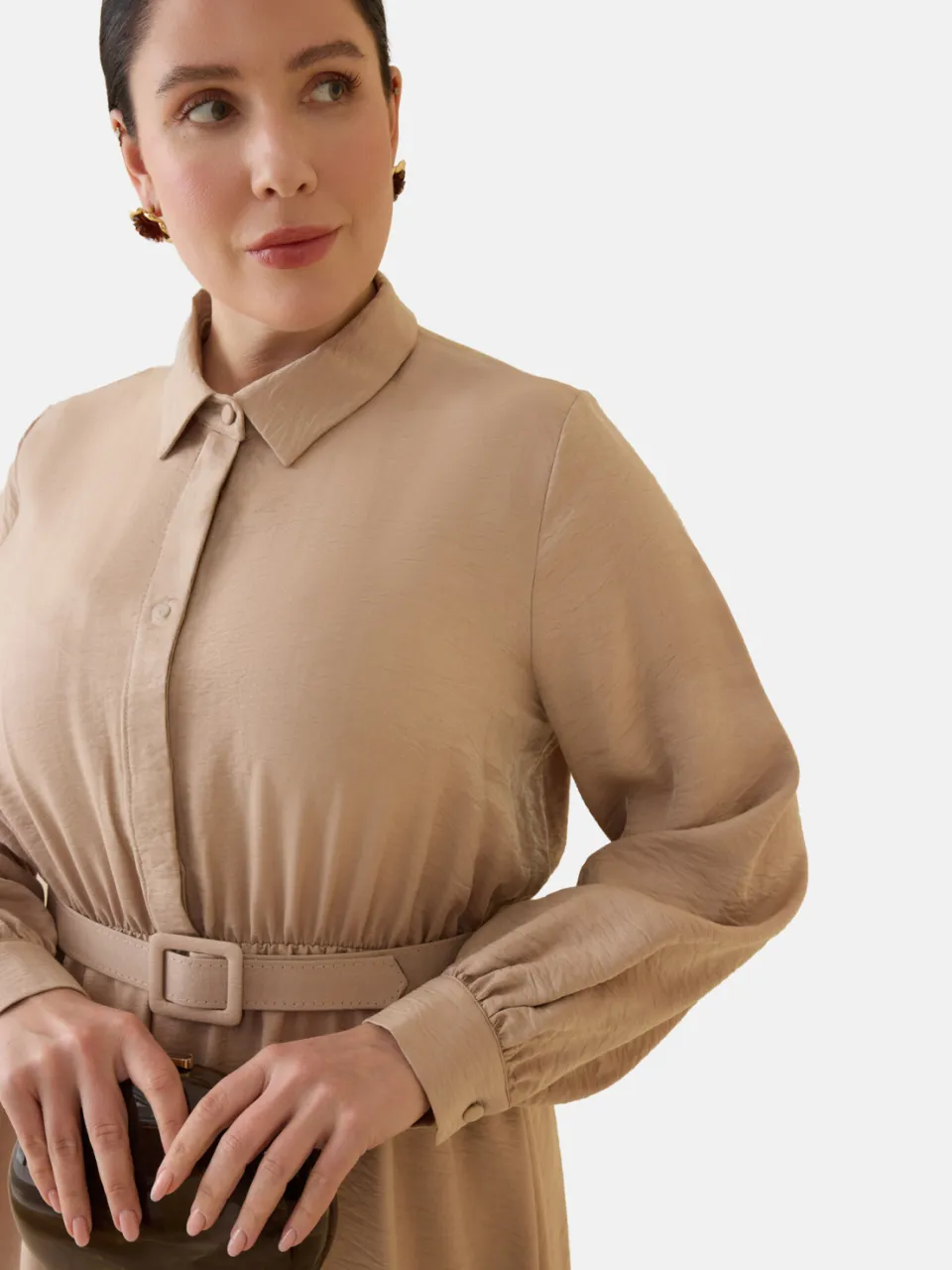 Plus Size Dress Alia crème, foto 2
