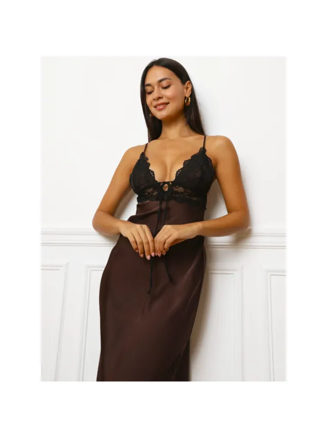 La Modeuse Jurk La Modeuse 80387_P191469 Bruin