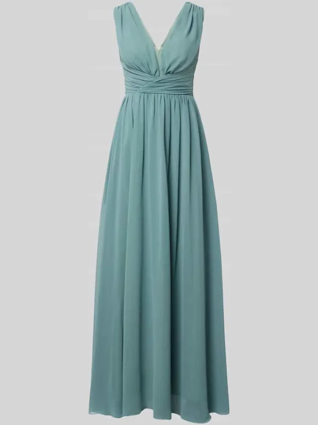 TROYDEN COLLECTION maxi-jurk met tailleband en draperieën mintgroen, foto 2