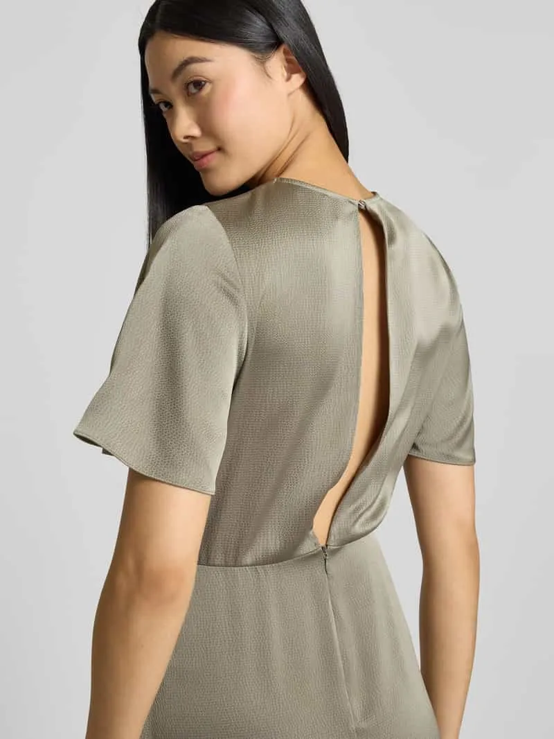 Samsøe Samsøe Midi-jurk met 1/2-mouwen, model 'SALUCINDY' olijfgroen, foto 5