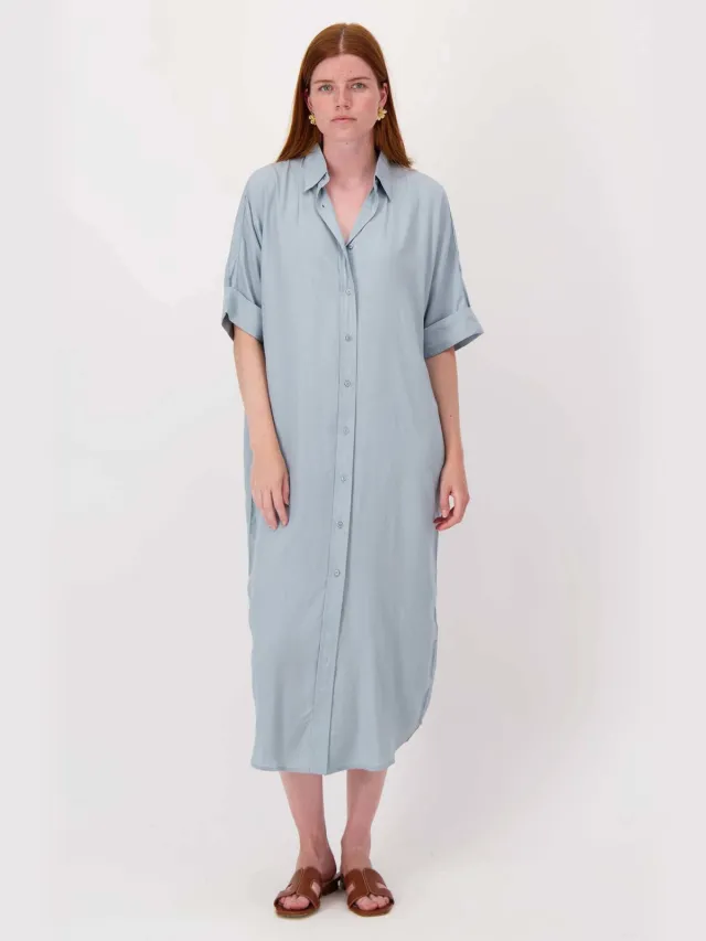 Zusss blousejurk light blue denim