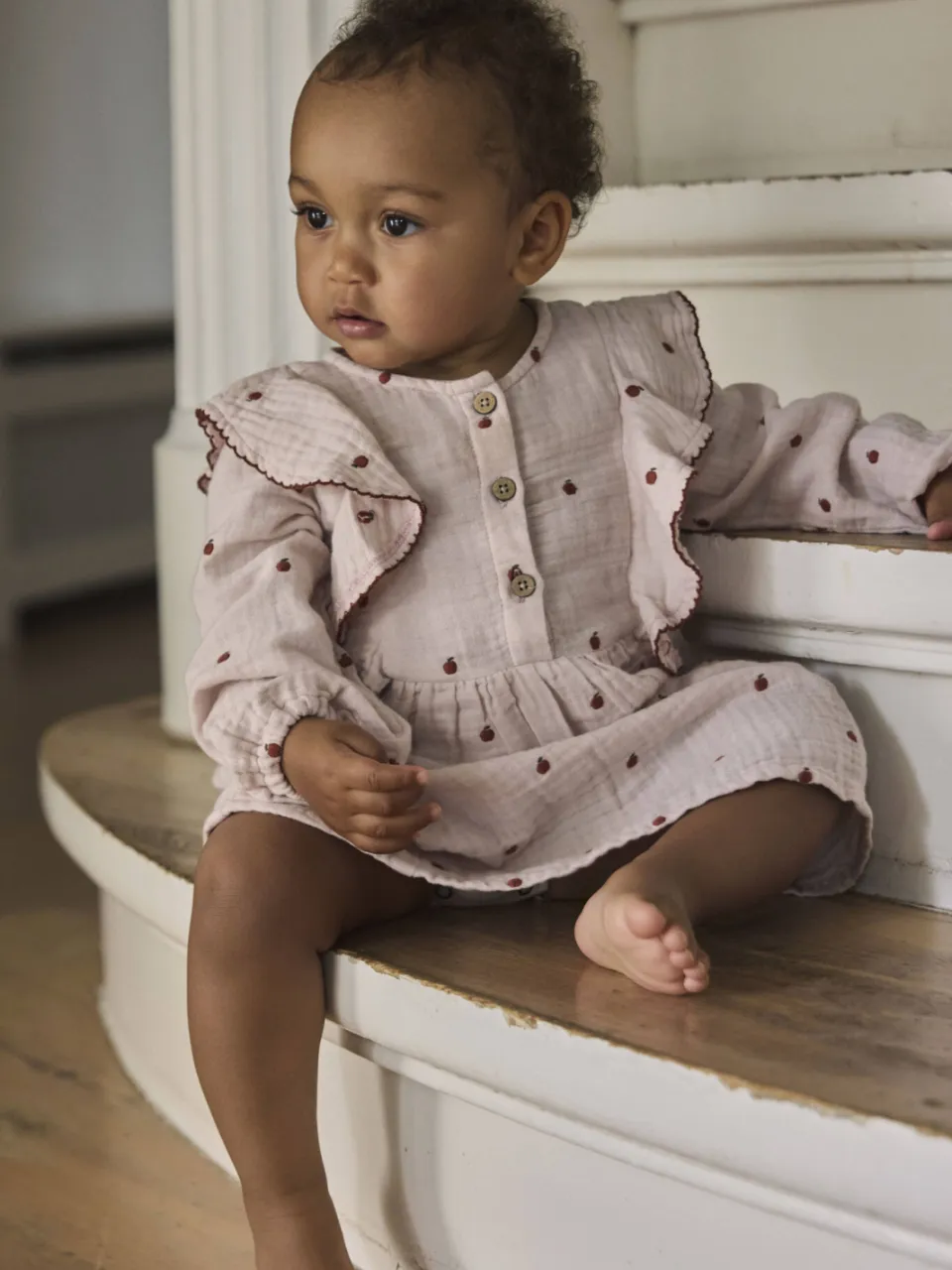 Lil' Atelier korte jurk met ruches lila