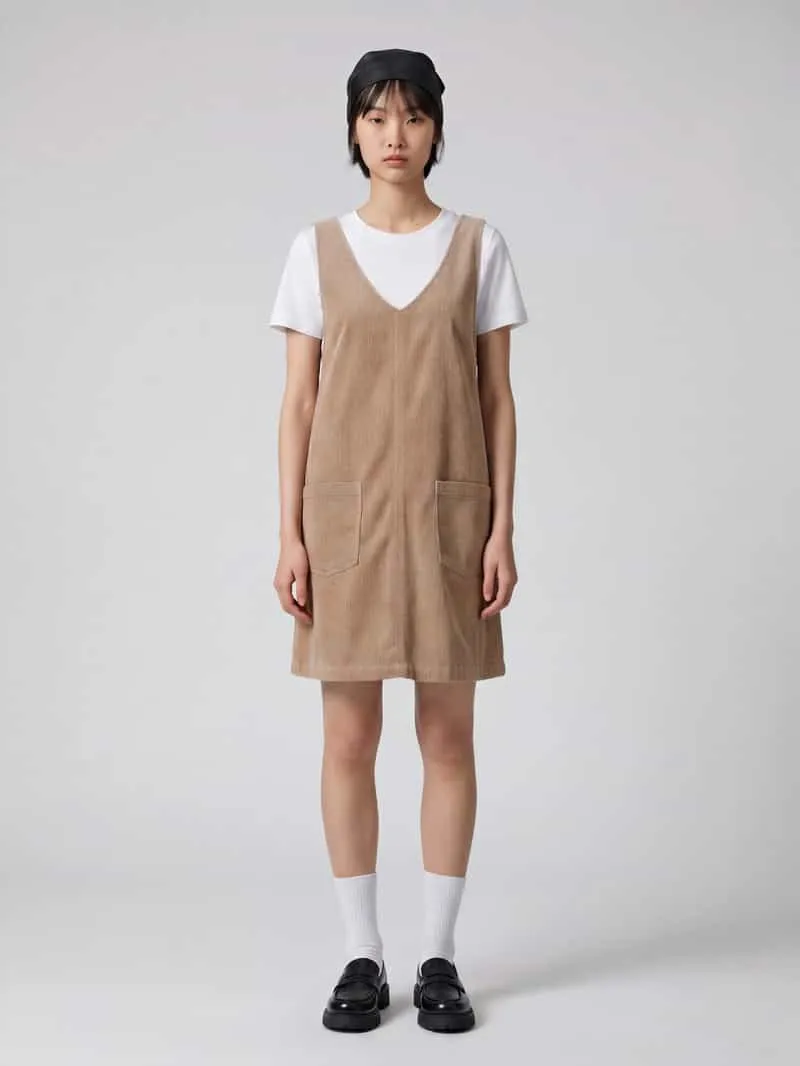 Marc O'Polo Mini-jurk van katoenmix Beige