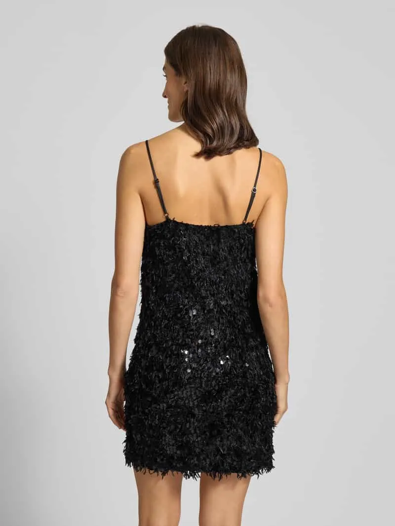 Vila Mini-jurk met pailletten, model 'ELIN' zwart, foto 3