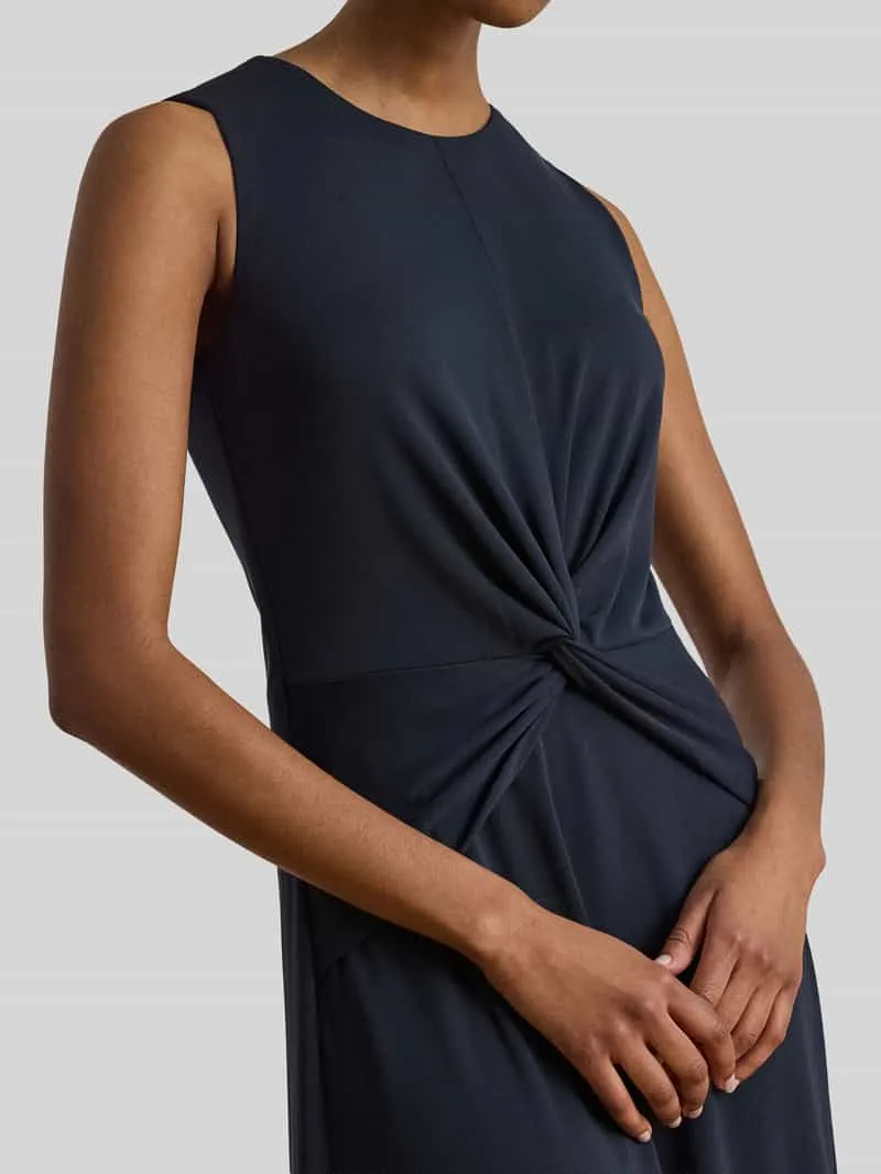 Lauren Ralph Lauren Jurk met knoopdetail in de taille marineblauw, foto 2