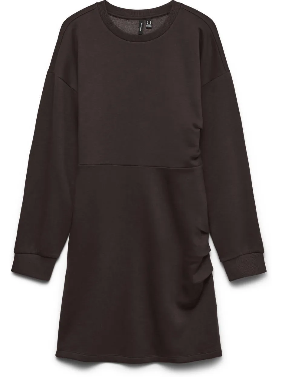 Vero Moda x Wehkamp midi sweatjurk - bruin, foto 2