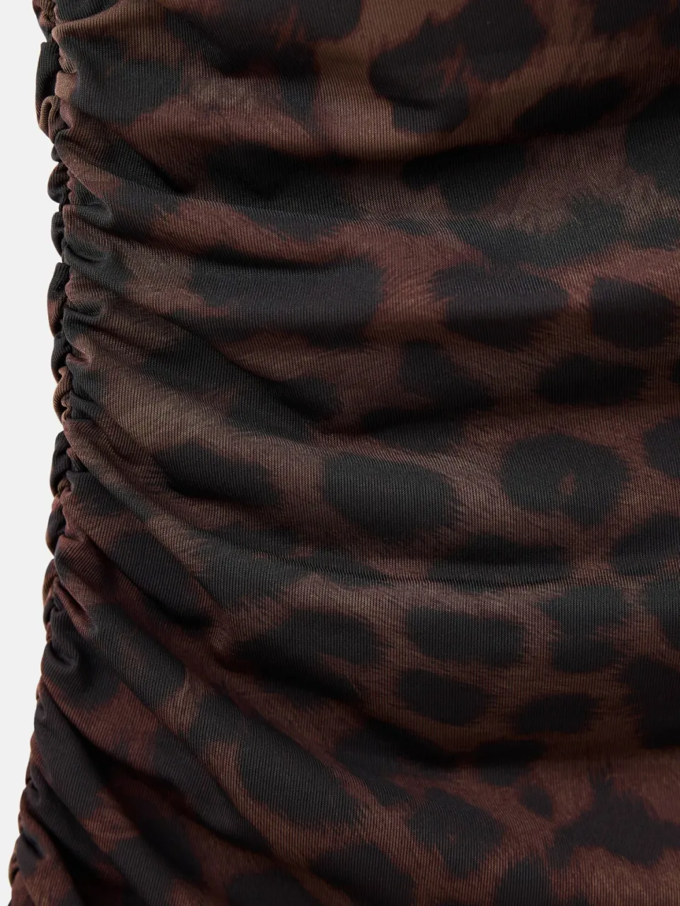 Mango korte jurk met panterprint - donkerbruin, foto 8