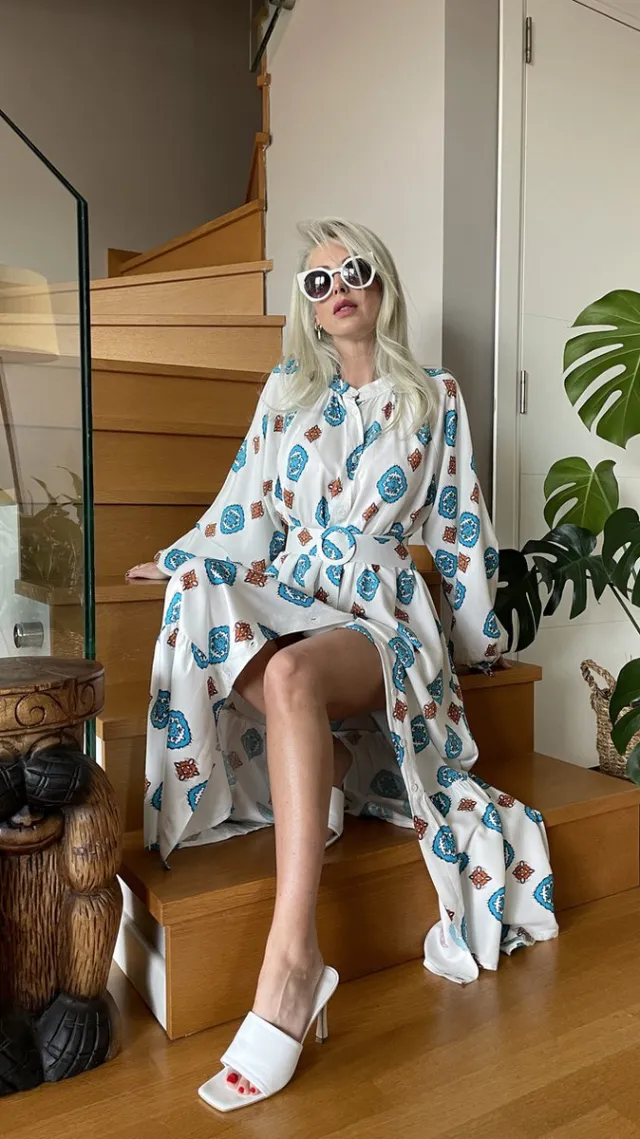 sirmaza Blousejurk/SIRMAZA/BLAUW