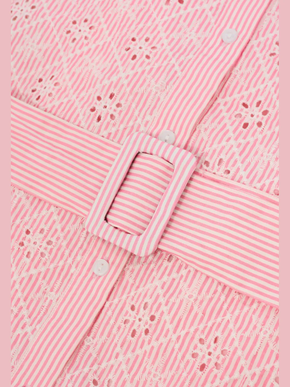 Yoek blousejurk broderie roze, foto 7