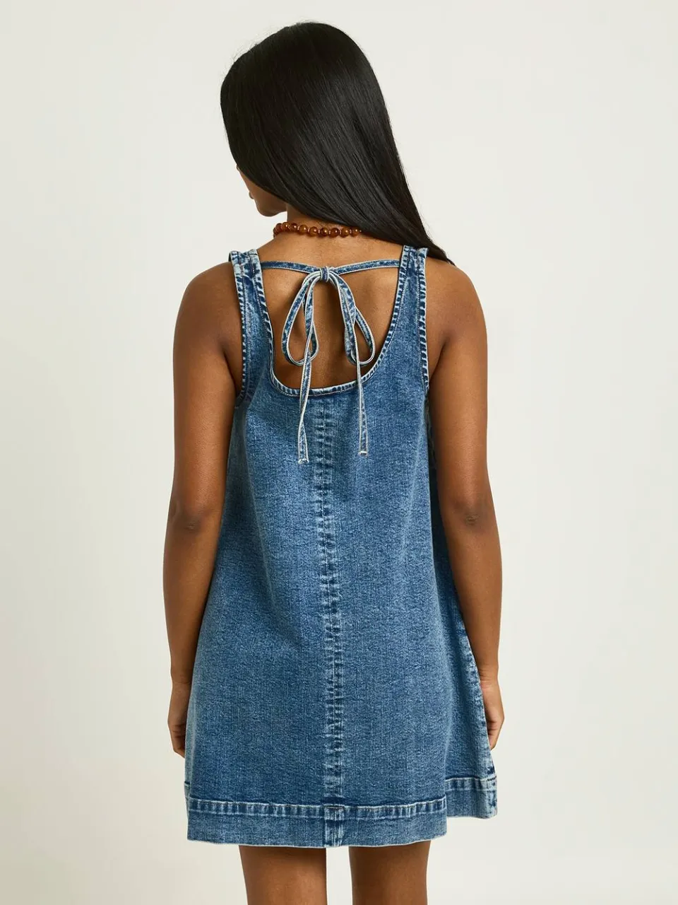 boohoo Dames A-lijn Mini Jurk Met Vierkante Hals medium gebleekt, foto 3