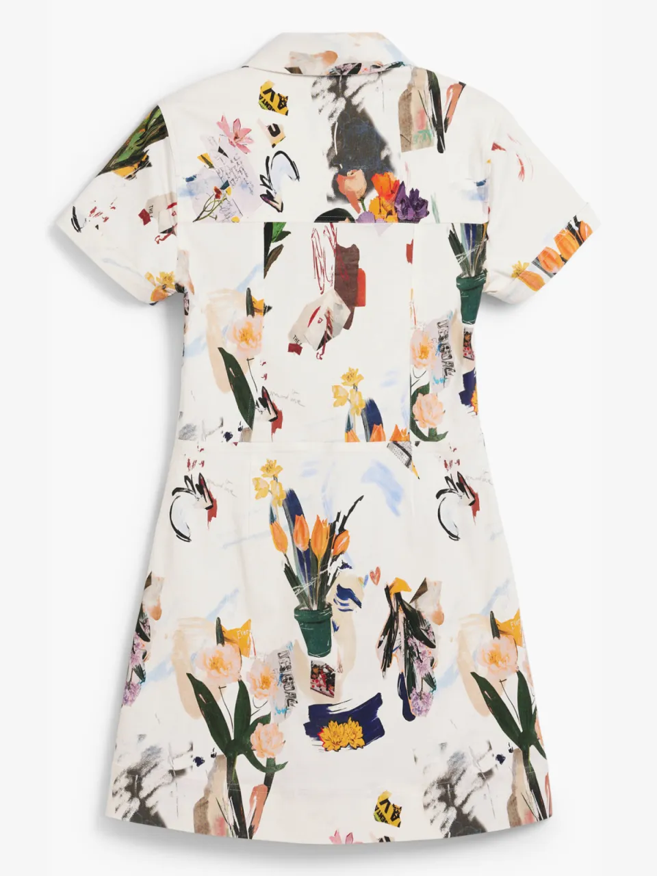 Desigual blousejurk met all over print wit, foto 2