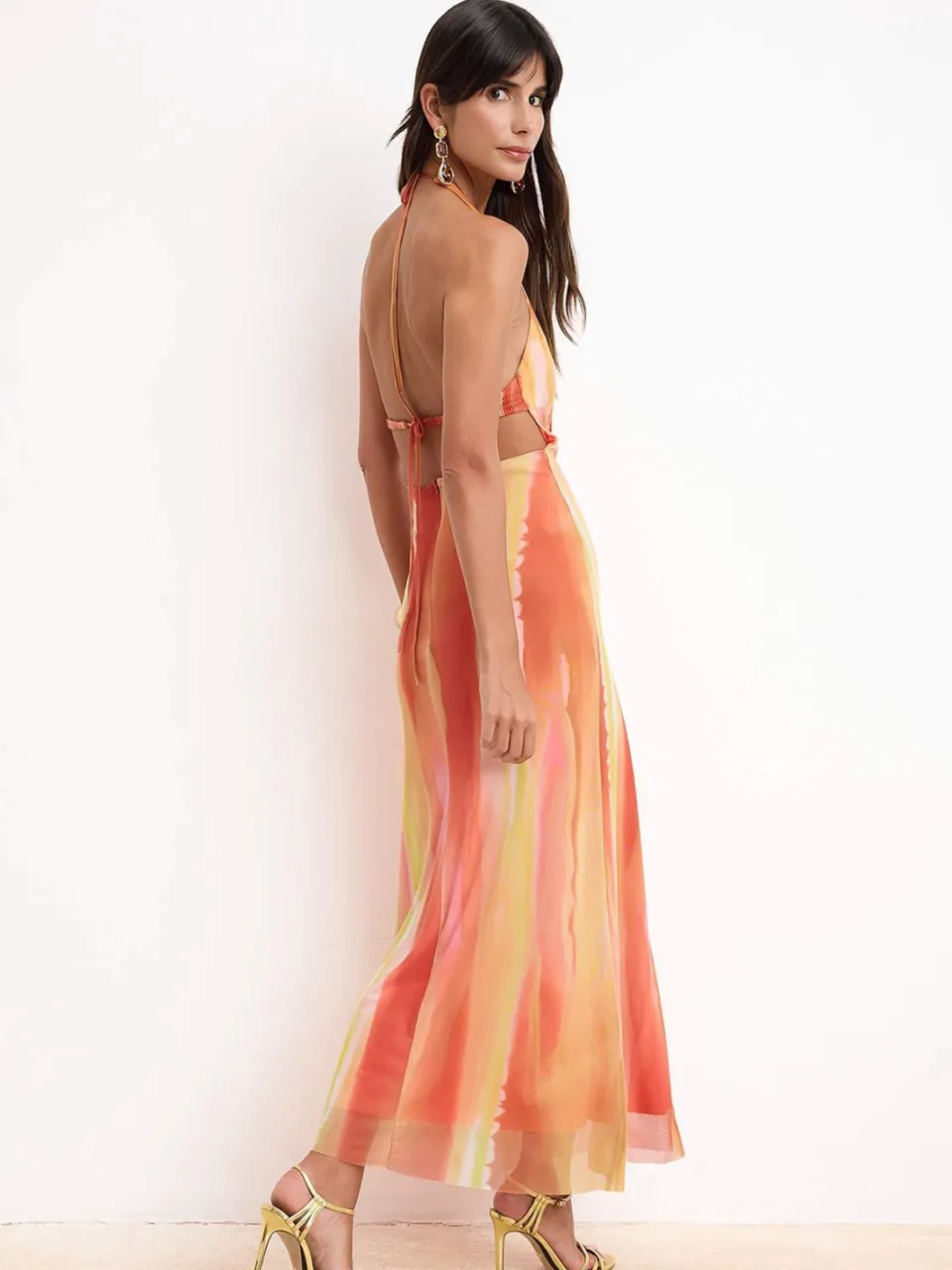 Trendyol TRENDYOLMİLLA Dames Roze Bloemen Midi Mouwloos Stijlvol/Avond A-lijn Avond & Gala Jurk, foto 2