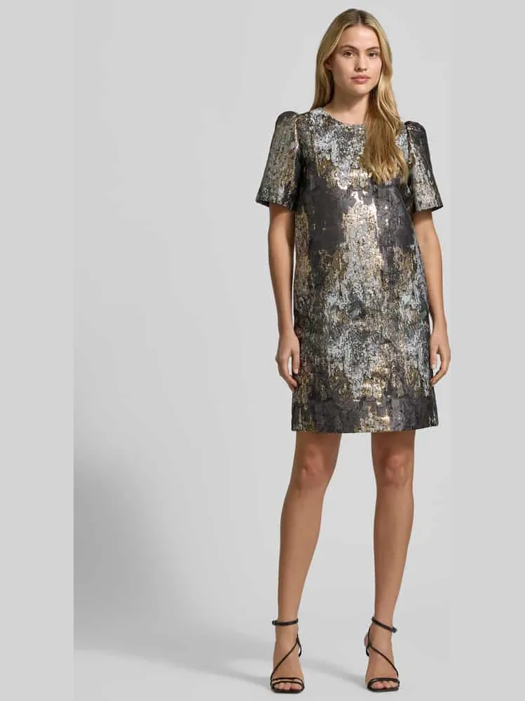 Joop! Cocktailjurk met glinsterend jacquard-effect Lichtgrijs