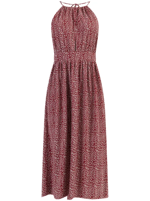 Faina Midi-jurk van chiffon Dames rood wit, foto 2