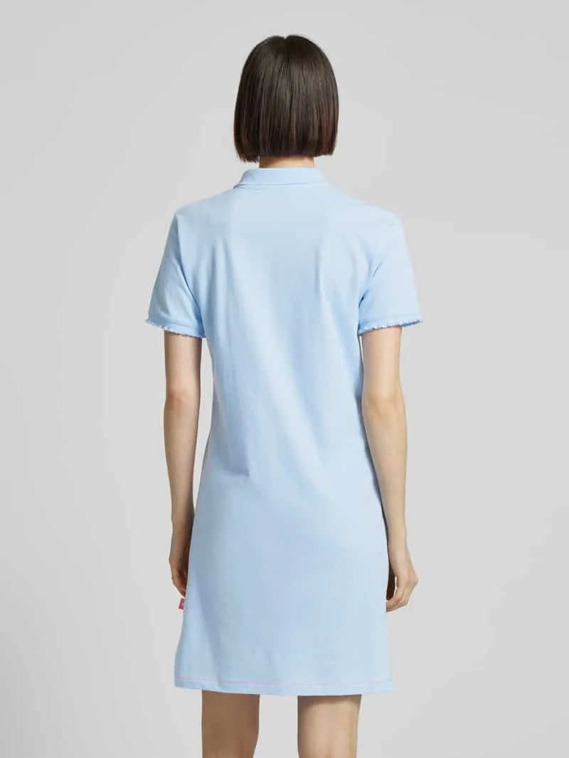 Frieda & Freddies Polojurk met motiefstitching lichtblauw, foto 3