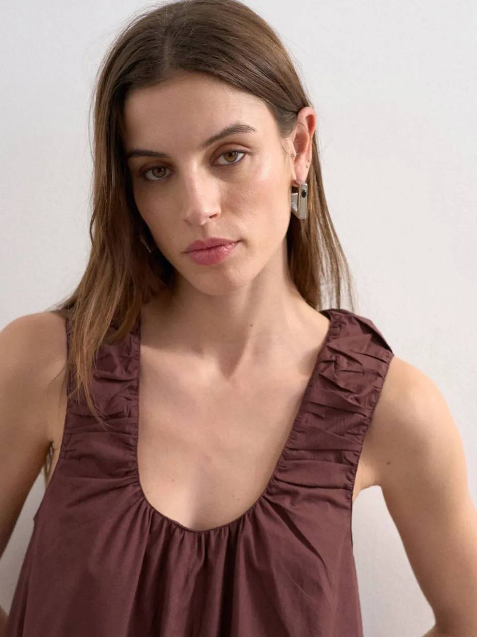 Topshop maxi jurk bruin, foto 4