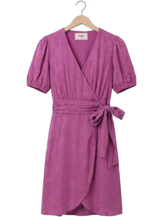 Freebird F-wv-jac-flow-lurex-26-1 Dames - Jurk - Fuchsia