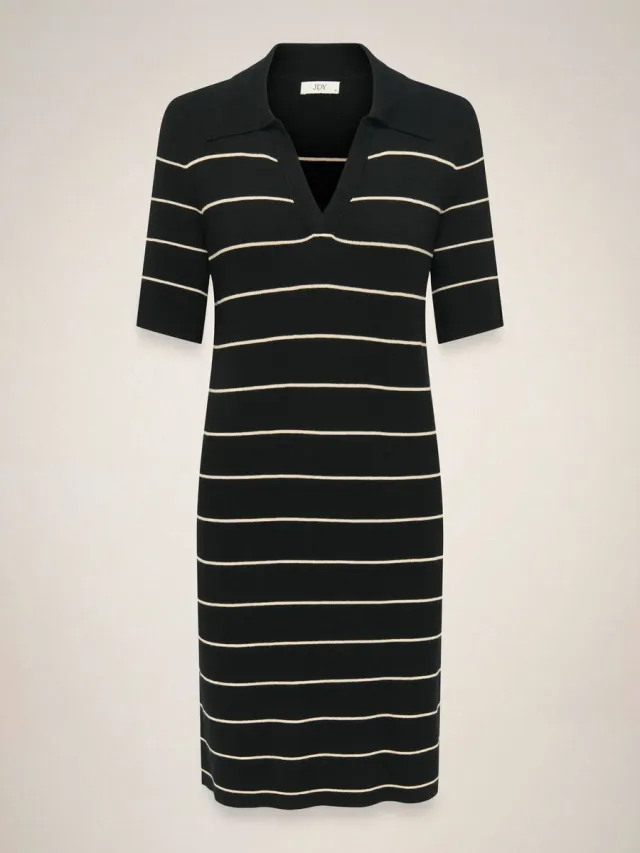 JDY Gebreide jurk JDYBLOOM Korte jurk Black