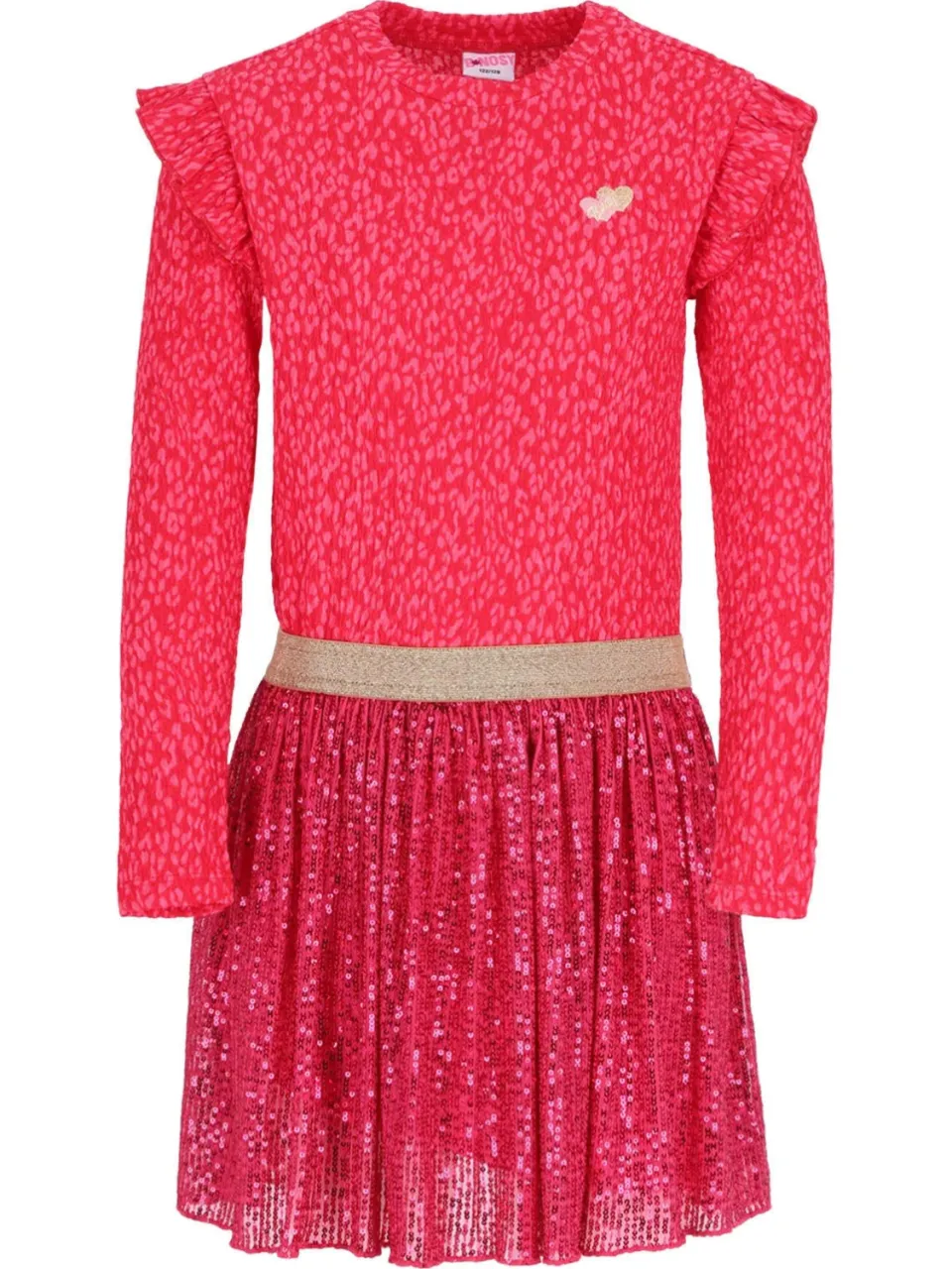 B.Nosy Diana glitterjurk met pailletten roze, foto 2