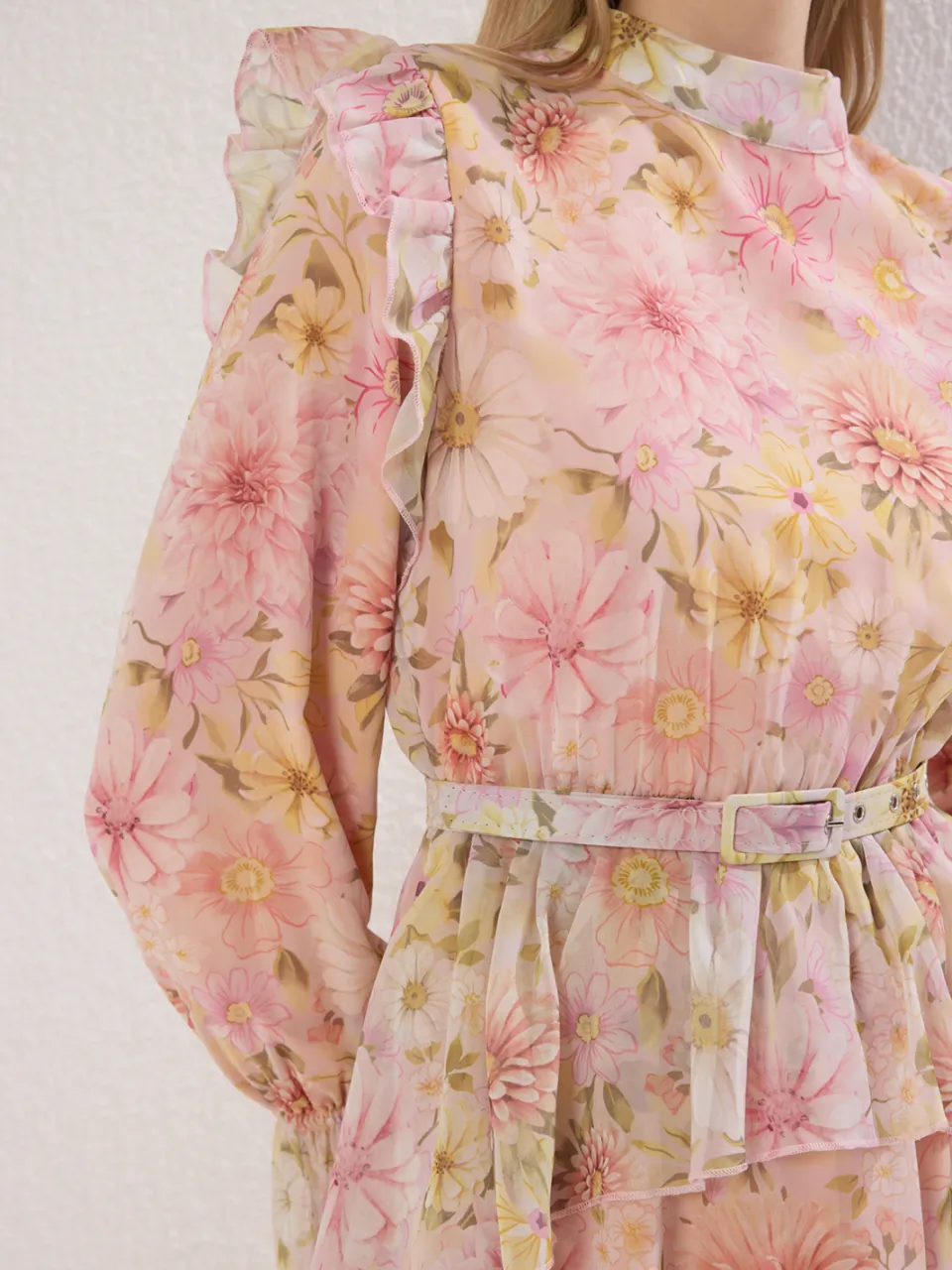 Trendyol Modest Dames Meerkleurig Bloemen Maxi Lang Avond / Dagelijks A-lijn Modest Jurken veelkleurig, foto 2