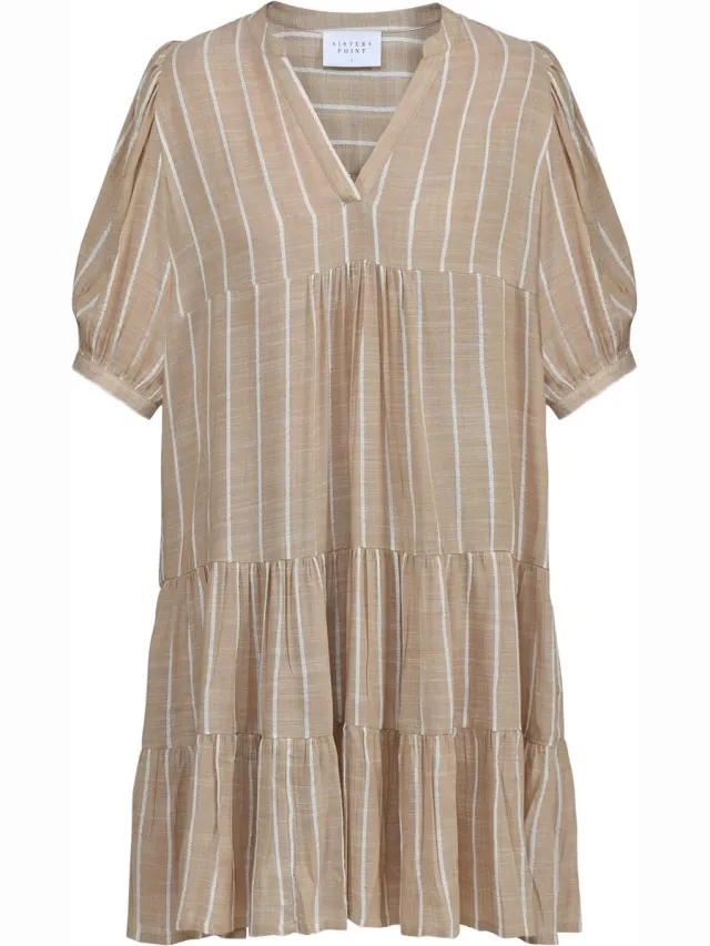 Sisters Point Ibon-Dr4 Dames Jurk Sand Stripe