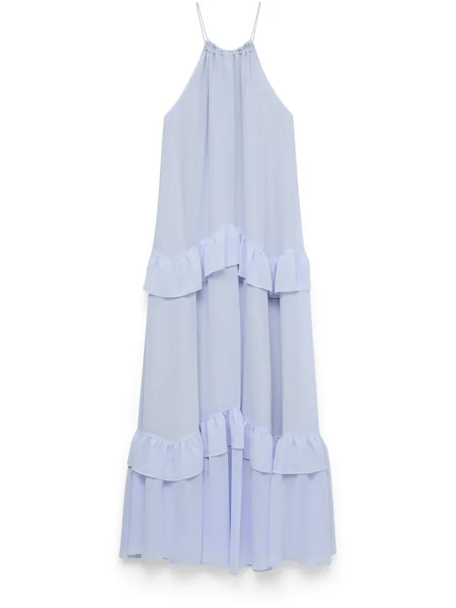 Vero Moda VMMACKENZIE SL HALTER DRESS EXP - Dames - Maxi jurken Lavender Fog