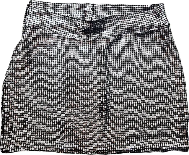 BamBella ® - Rok - Feest glitter kort rokje zwart grijs