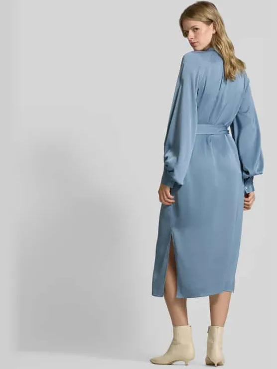 Filippa K Midi-jurk met plooien lichtblauw, foto 3