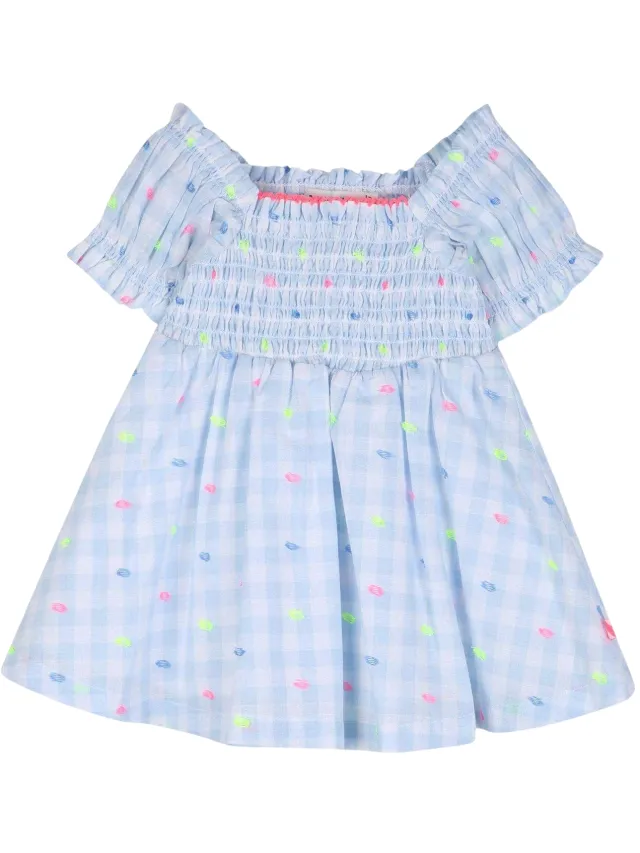 Billieblush Gingham rokjesjurk voor meisjes (Blauw/Wit)