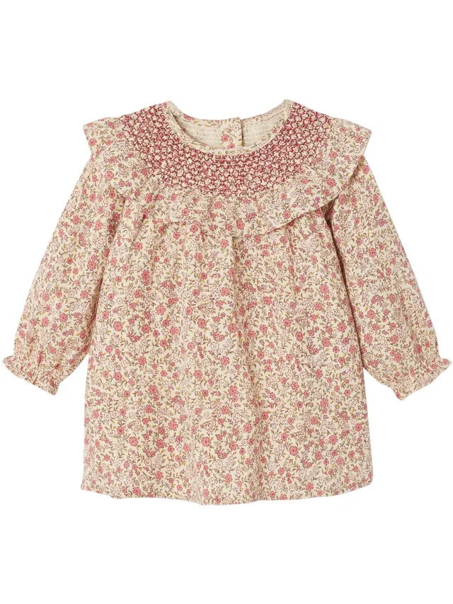 vertbaudet Babyjurk met lange mouwen ecru