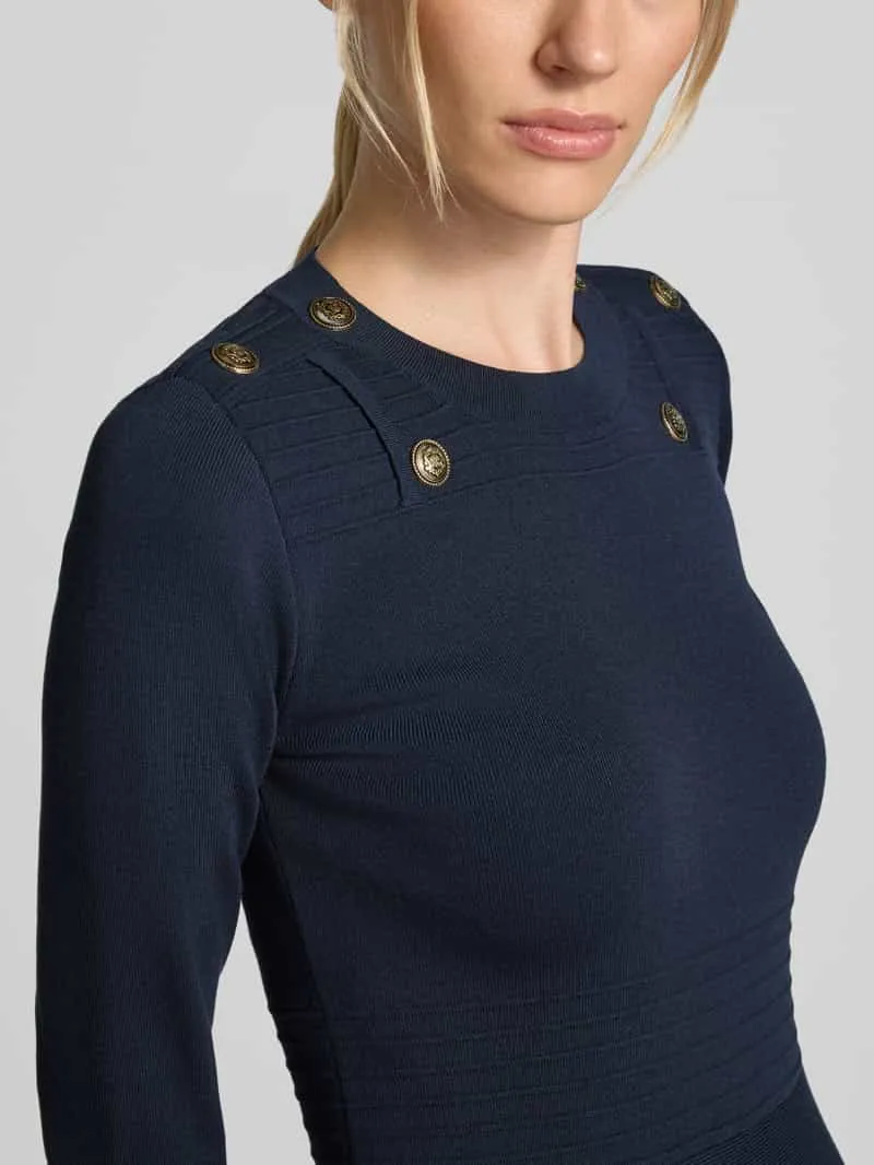 Liu Jo Mini-jurk van viscosemix model 'Abito Maglia' donkerblauw, foto 5