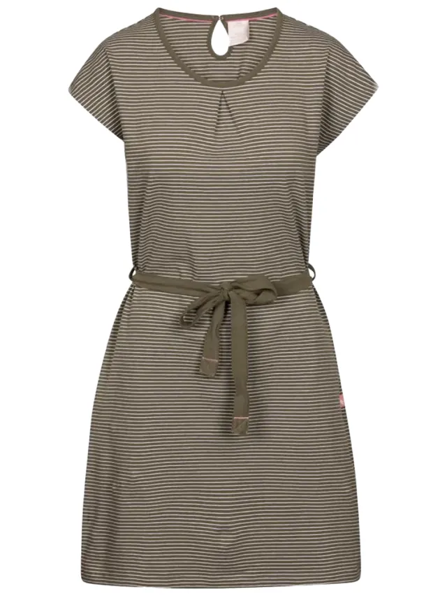 Trespass Dames/dames Lidia Ronde Hals Katoenen Jurk (Kruidenstreep) Pastelgroen