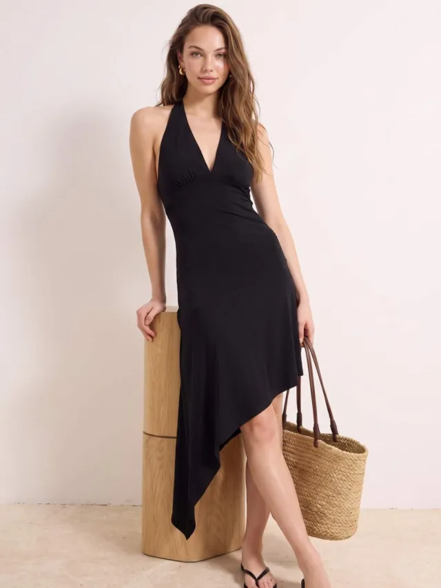 Trendyol TRENDYOLMİLLA Dames Zwart Effen Kort / Mini Mouwloos Bodycon Jurken, foto 2