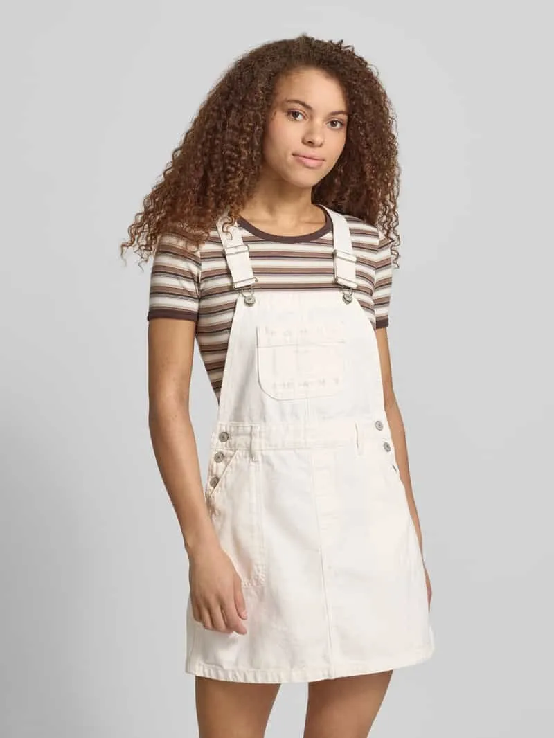 Tommy Jeans Licht uitlopend denimjurk van puur katoen Wit
