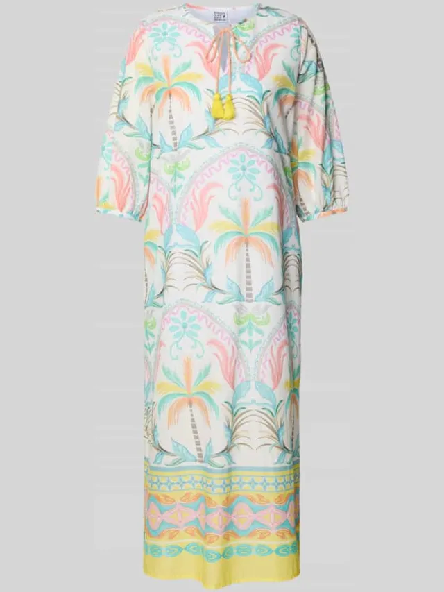 Emily Van den Bergh relaxed fit midi-jurk met druppelvormige hals offwhite, foto 2