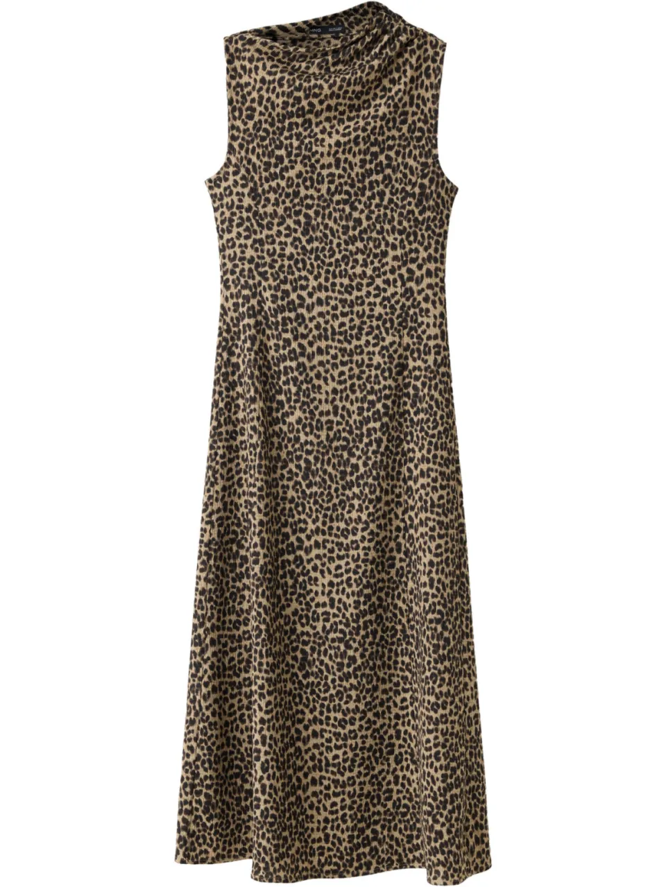 Mango midi zomerjurk met panterprint - bruin, foto 2