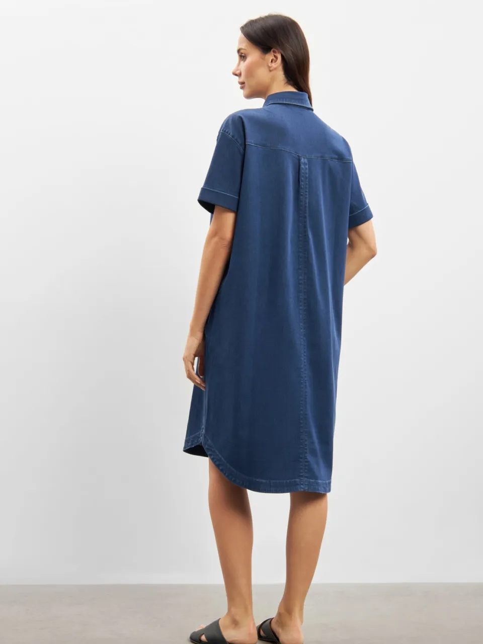 LAURIE dames vegan Spijkerjurk Utta Medium Blue Denim, foto 2