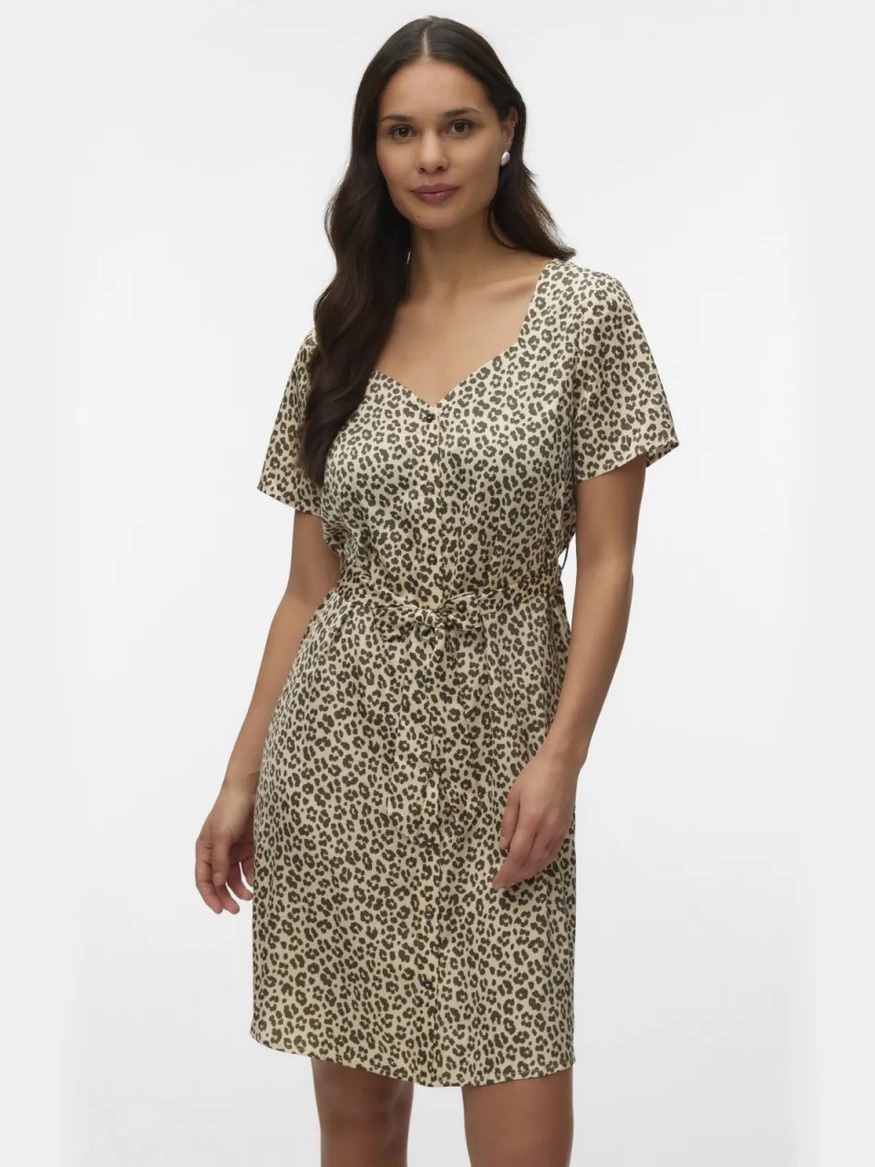 Vero Moda Vmmidalia wikkeljurk panterprint bruin, foto 5