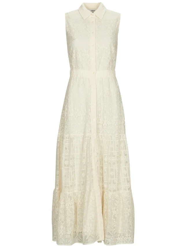 Desigual Lange Jurk Desigual VEST_MOON Beige
