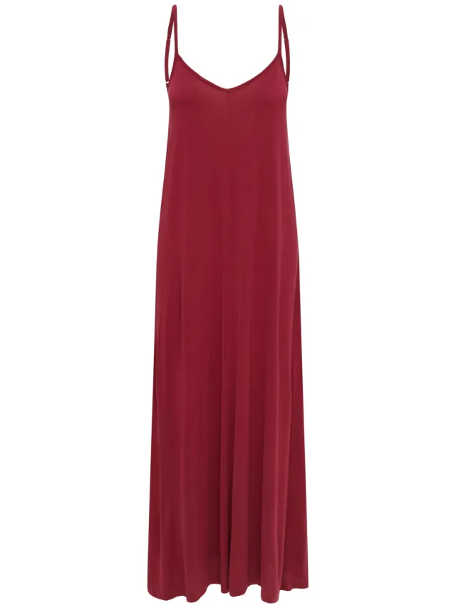 JDY maxi jurk donkerrood