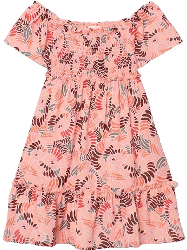 boboli 433066 Korte Mouw Jurk Roze 12 Years Meisje Desert Print