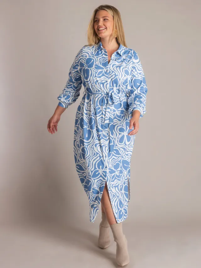 Yest Curve YCNicole Essential One pieces - Uniform Blue/Off Whi Blauw