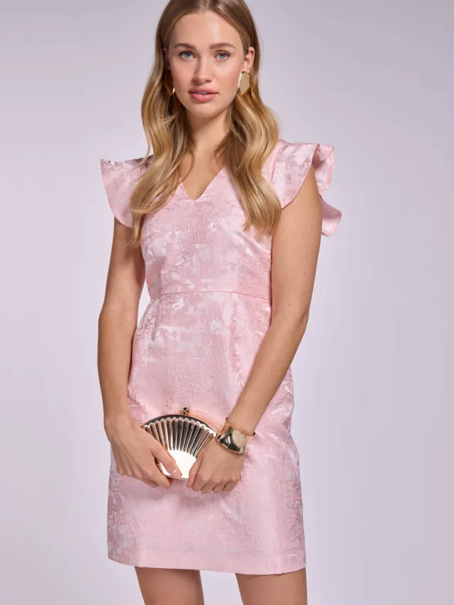 Freebird gebloemde mini jurk lichtroze