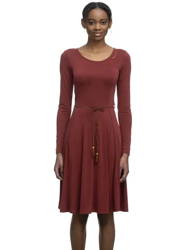Vrouwen gebreide jurk Ragwear Rituna terracotta
