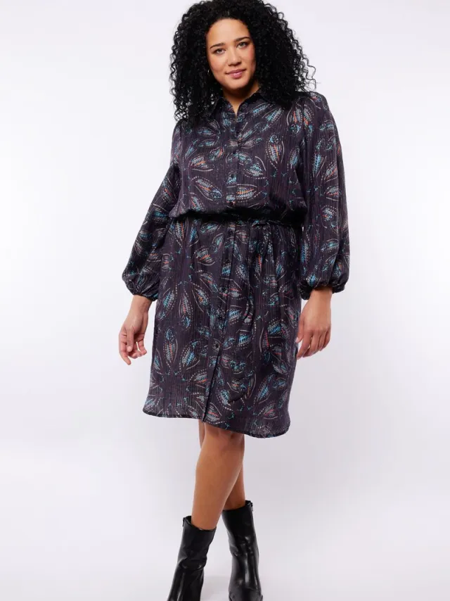 Exxcellent jurk Zella Dark Chocolate/Moon Rock