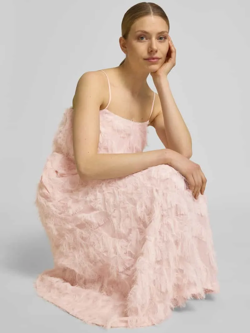 Selected Regular fit vrijetijdsjurk met franjes model 'MYLINE' roze, foto 4