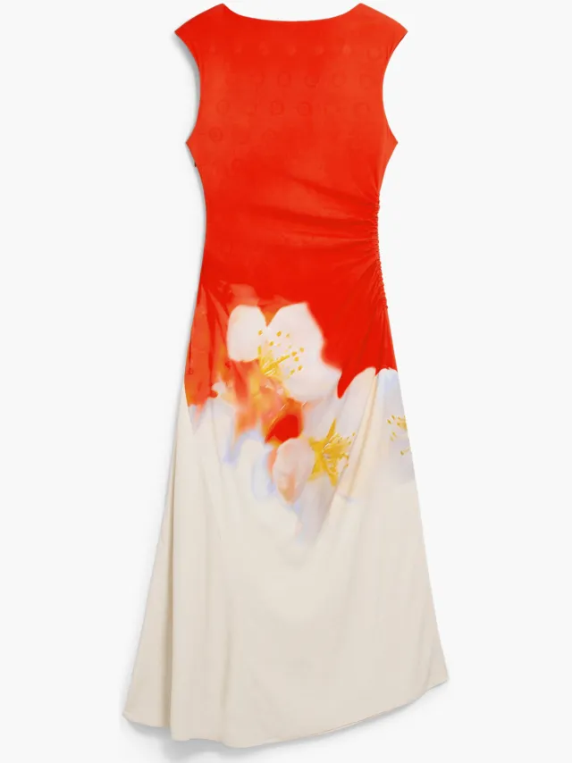 Desigual gebloemde zomerjurk rood, foto 2
